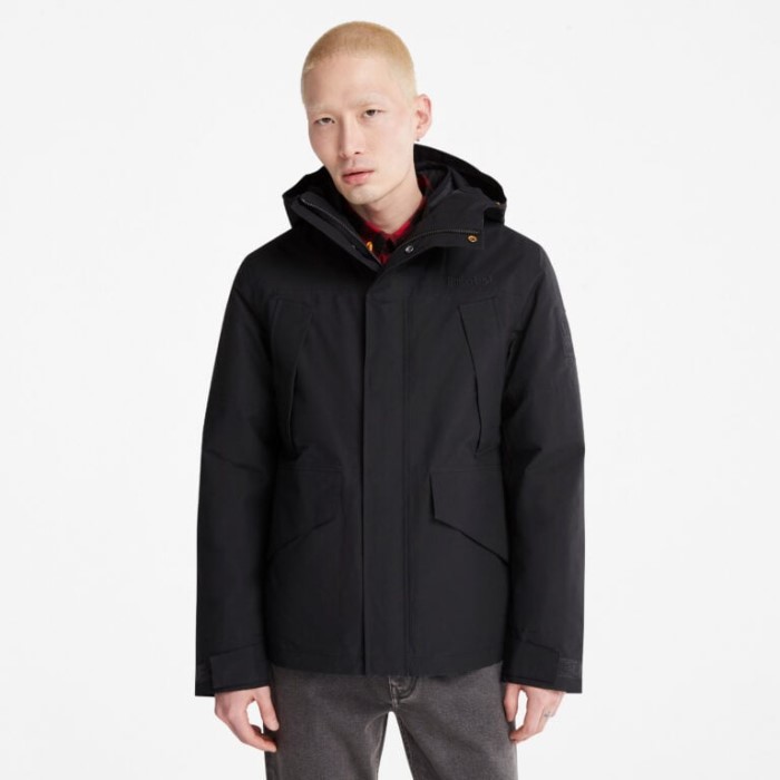 Mænd 3-i-1 Udendørs Bjergbyjakke Med Dry Vent Teknologi Sort Timberland