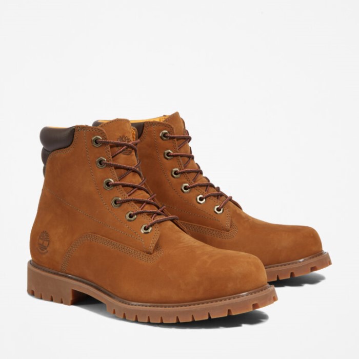 Mænd Alburn 6-tommer Vandtætte Støvler Medium Brun Nubuck Timberland
