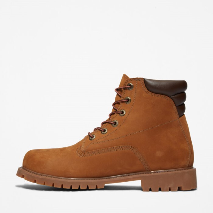 Mænd Alburn 6-tommer Vandtætte Støvler Medium Brun Nubuck Timberland