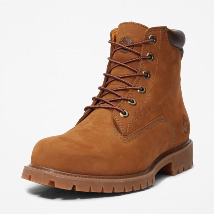 Mænd Alburn 6-tommer Vandtætte Støvler Medium Brun Nubuck Timberland