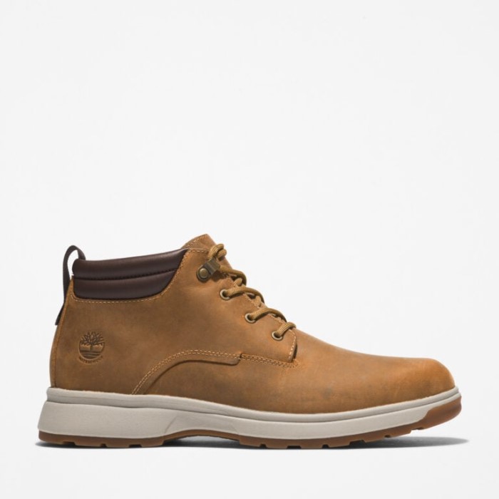 Mænd Atwells Ave Vandtætte Chukka Støvler Wheat Full Grain Timberland
