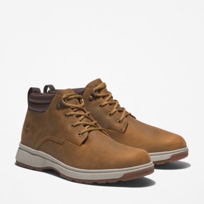 Mænd Atwells Ave Vandtætte Chukka Støvler Wheat Full Grain Timberland