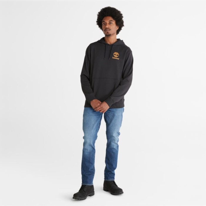 Mænd Back-graphic Hættetrøje Black-wheat Timberland