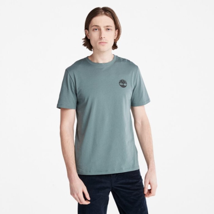 Mænd Back-graphic T-shirt Balsam Green Timberland