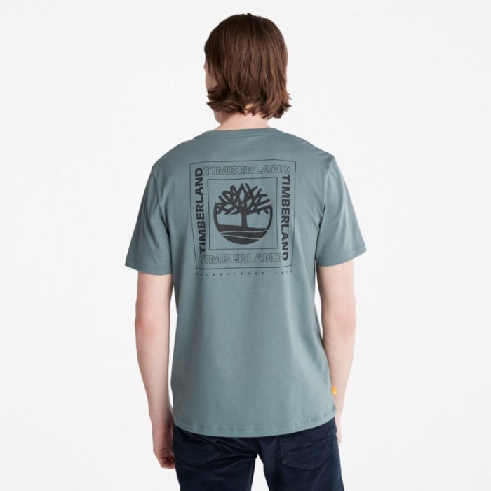 Mænd Back-graphic T-shirt Balsam Green Timberland