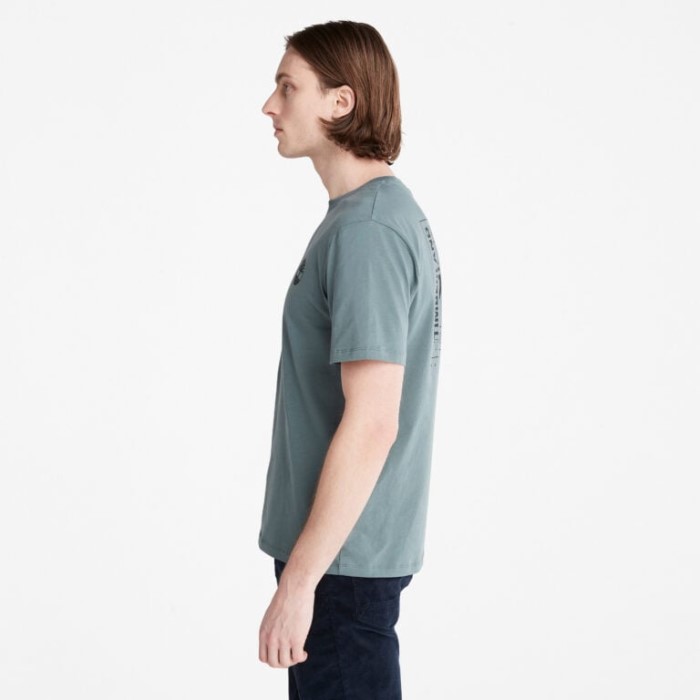 Mænd Back-graphic T-shirt Balsam Green Timberland