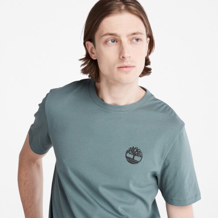 Mænd Back-graphic T-shirt Balsam Green Timberland