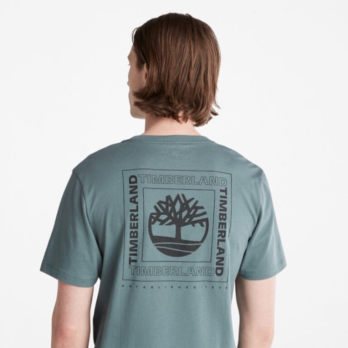 Mænd Back-graphic T-shirt Balsam Green Timberland