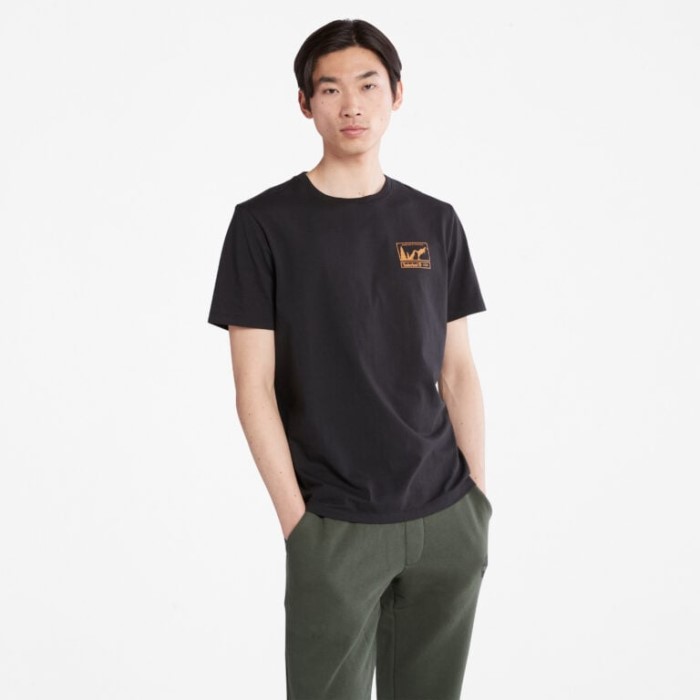Mænd Back-graphic T-shirt Timberland Sort