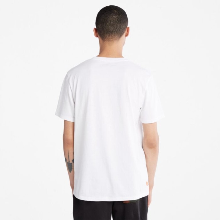 Mænd Blueprint Støvle Front-grafisk T-shirt Hvid Timberland