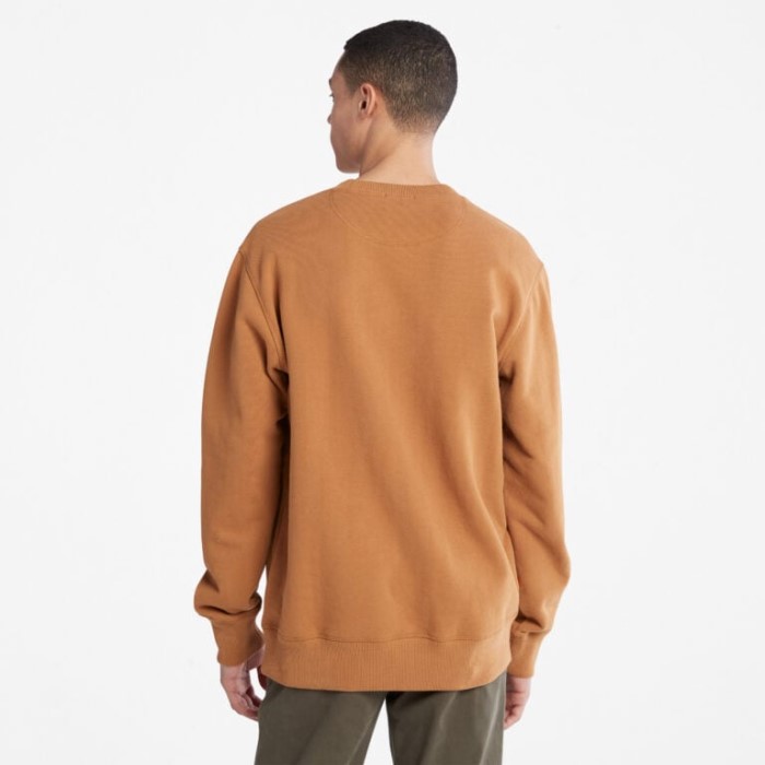 Mænd Støvle-logo Rund Hals Sweatshirt Gummi Timberland