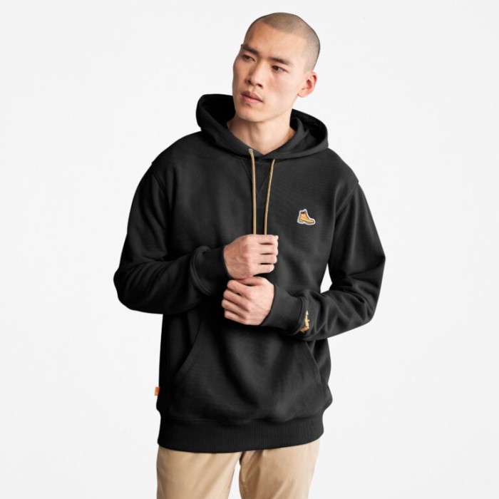 Hættetrøje Med Støvle-logo Til Mænd Sort Timberland