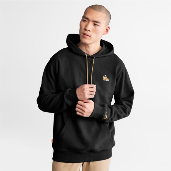 Hættetrøje Med Støvle-logo Til Mænd Sort Timberland