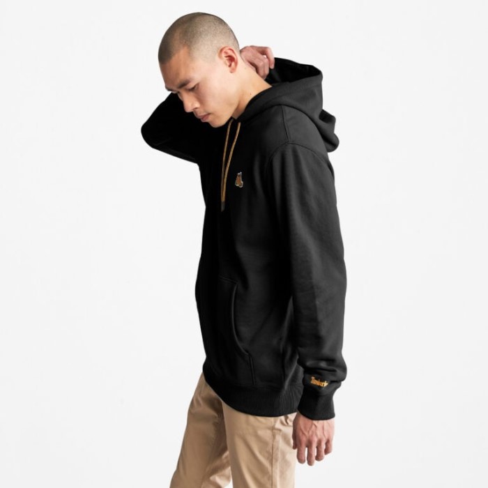 Hættetrøje Med Støvle-logo Til Mænd Sort Timberland