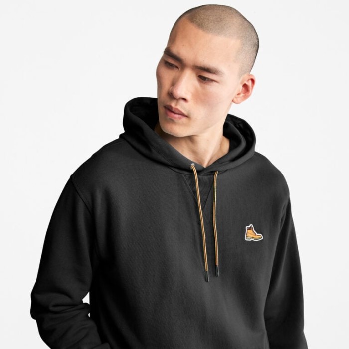 Hættetrøje Med Støvle-logo Til Mænd Sort Timberland
