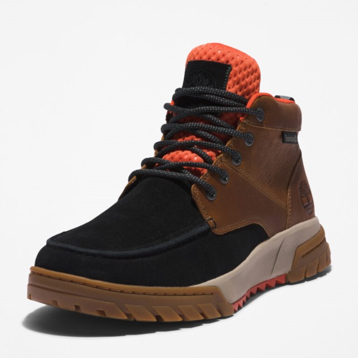 Mænd Boulder Trail Vandtætte Chukka Støvler Sort Ruskind M Wheat Timberland