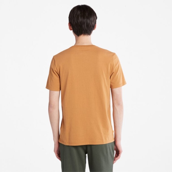 Mænd Camo Træ-logo T-shirt Wheat Timberland