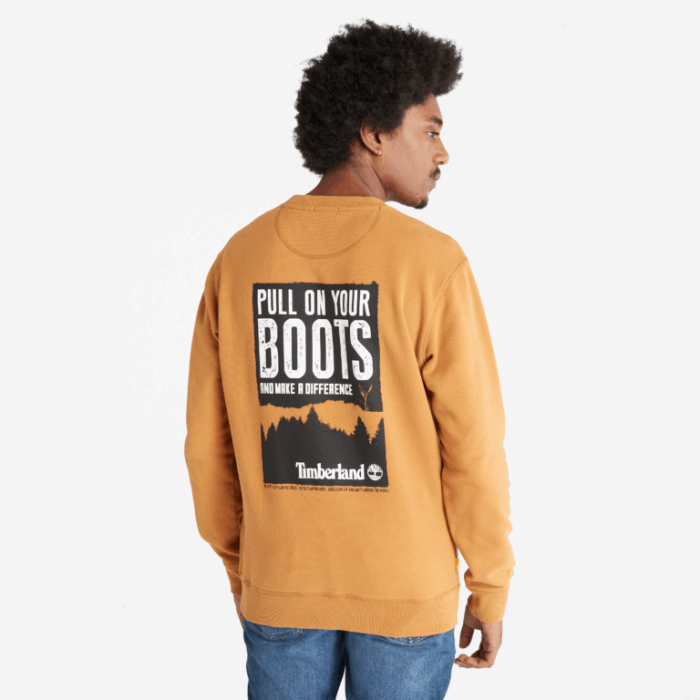 Mænd Front-grafisk Sweatshirt Wheat Timberland