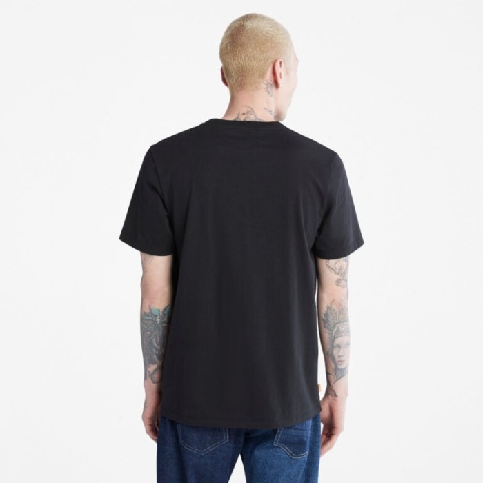 Mænd Front-grafisk T-shirt Sort Timberland
