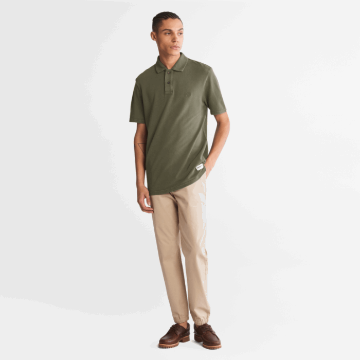 Herre Beklædningsfarvet Pique Poloshirt Grape Leaf Timberland