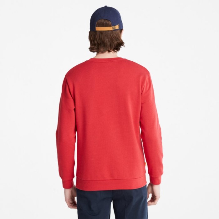 Herre Sweatshirt Med Grafisk Logo Scarlet Sage Timberland