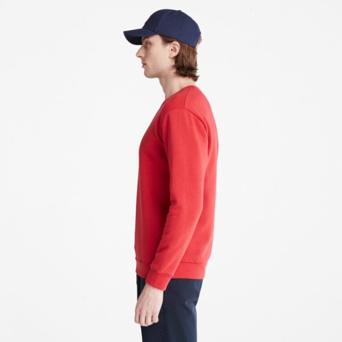 Herre Sweatshirt Med Grafisk Logo Scarlet Sage Timberland