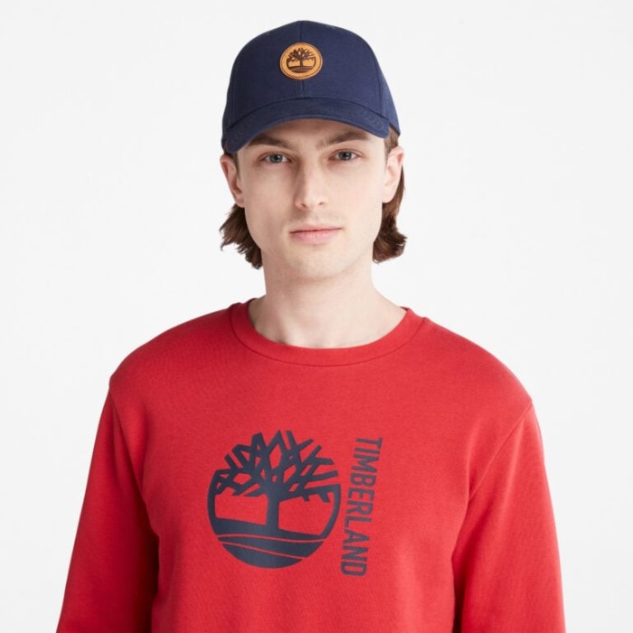 Herre Sweatshirt Med Grafisk Logo Scarlet Sage Timberland