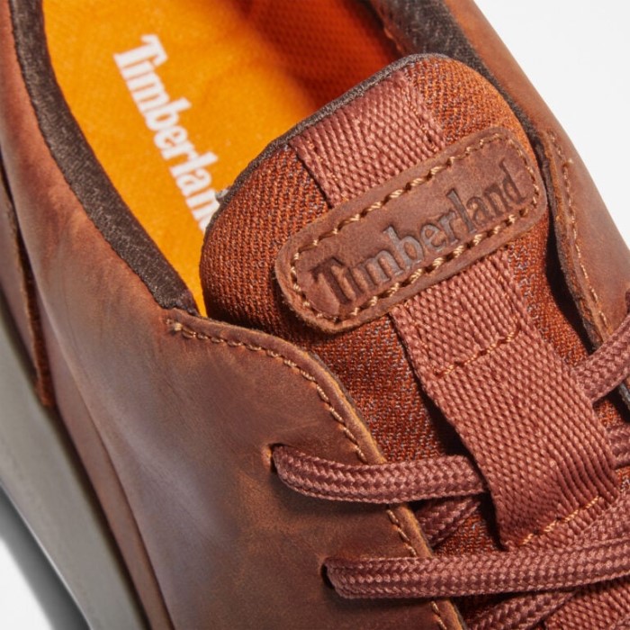 Mænd Grønne Stride Bradstreet Ultra Læder Sneakers Md Brun Fuldnarvet Timberland