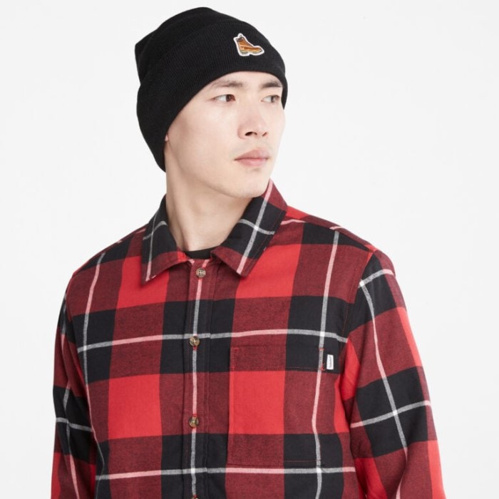 Herreisoleret Skjortejakke Med Bøffeltryk Scarlet Sage Yd Timberland