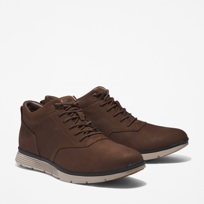 Herre Killington Læder Chukka Sko Dk Brun Nubuck Wtpe Timberland