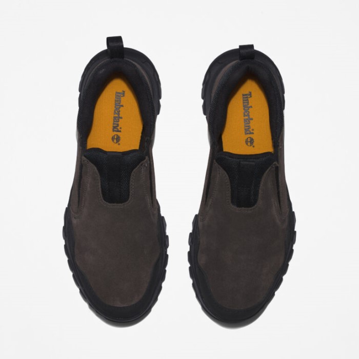 Mænd Lincoln Peak Lite Vandtætte Slip-ons Mørkebrun Ruskind Timberland