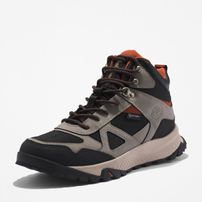 Herre Lincoln Peak Vandtætte Vandrestøvler Mellemgrå Læder Timberland