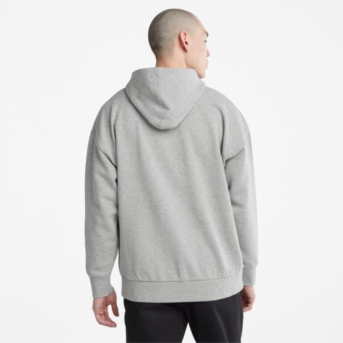 Herre Logo Hættetrøje Mellemgrå Heather Timberland