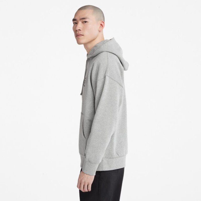 Herre Logo Hættetrøje Mellemgrå Heather Timberland