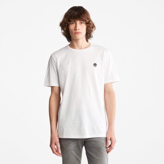 Herre Logo T-shirt Hvid Timberland