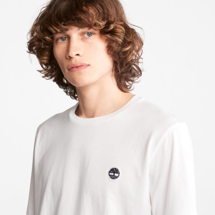 Herre Logo T-shirt Hvid Timberland