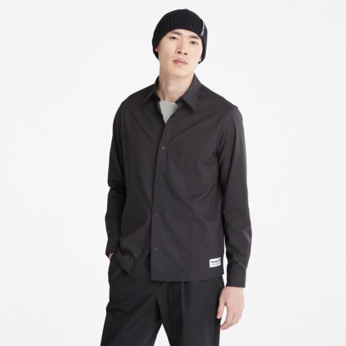 Herre Langærmet Skjorte Med Outlast Stof Sort Yd Timberland