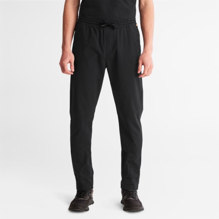 Mænd Lovell Lake Slim Tapered Joggerbukser Sorte Timberland