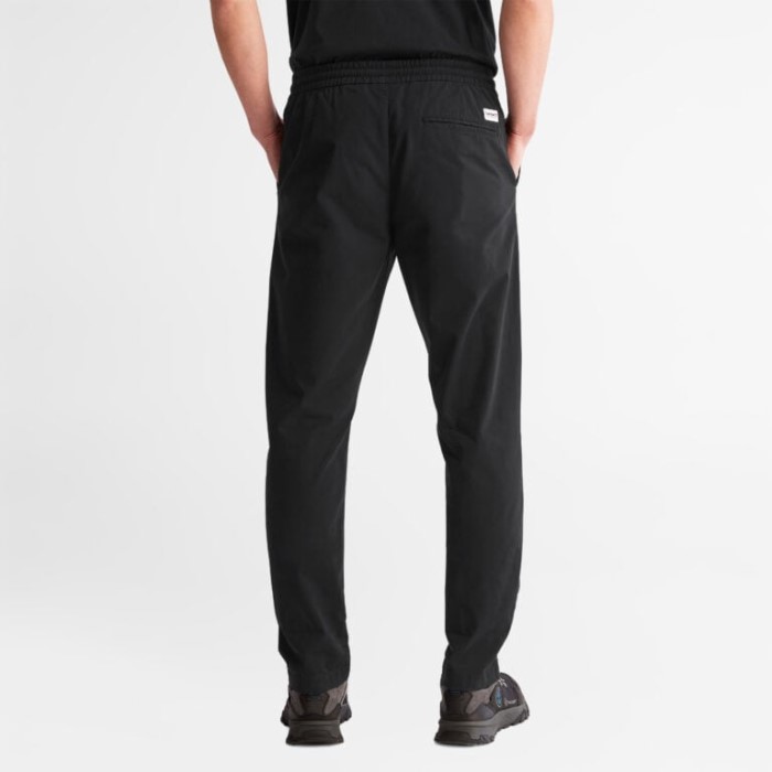 Mænd Lovell Lake Slim Tapered Joggerbukser Sorte Timberland