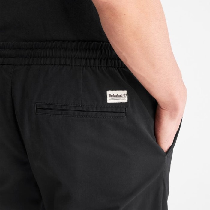 Mænd Lovell Lake Slim Tapered Joggerbukser Sorte Timberland