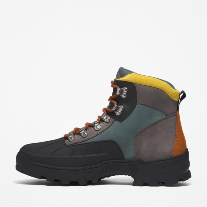 Mænd Mænd Vibram Euro Hiker Shell Tå Støvle Mellemgrå Nubuck Timberland