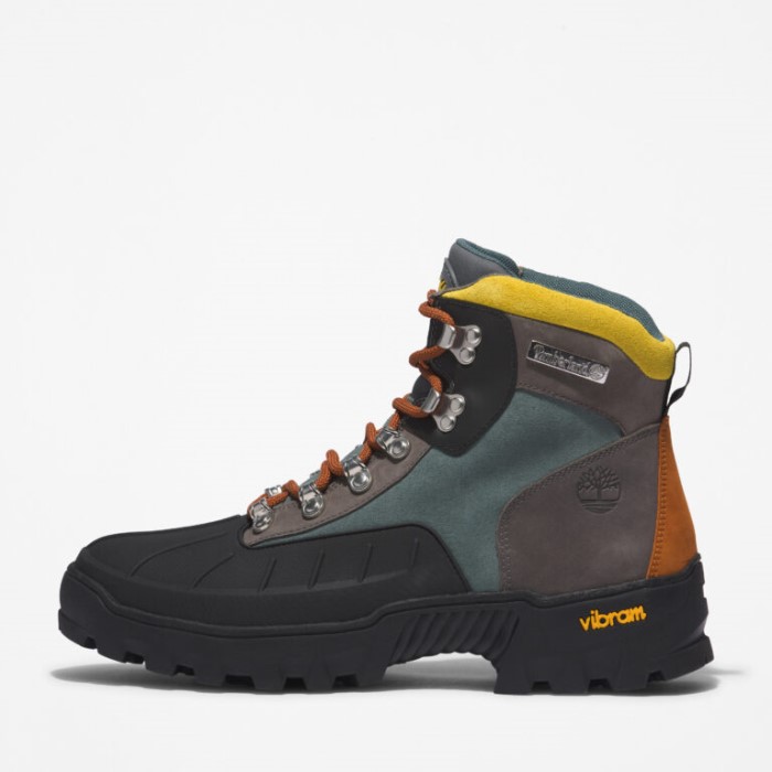 Mænd Mænd Vibram Euro Hiker Shell Tå Støvle Mellemgrå Nubuck Timberland