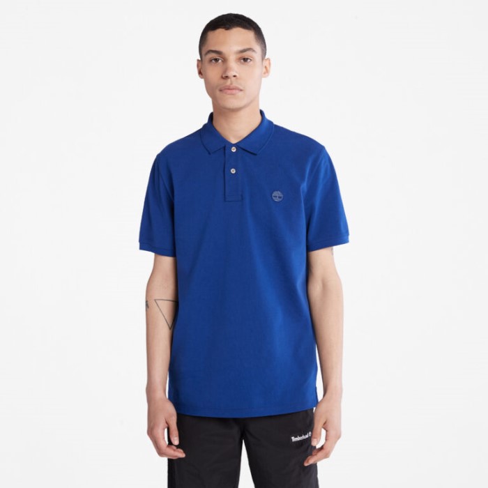 Mænd Millers River Pique Polo Shirt Bellwether Blue Timberland