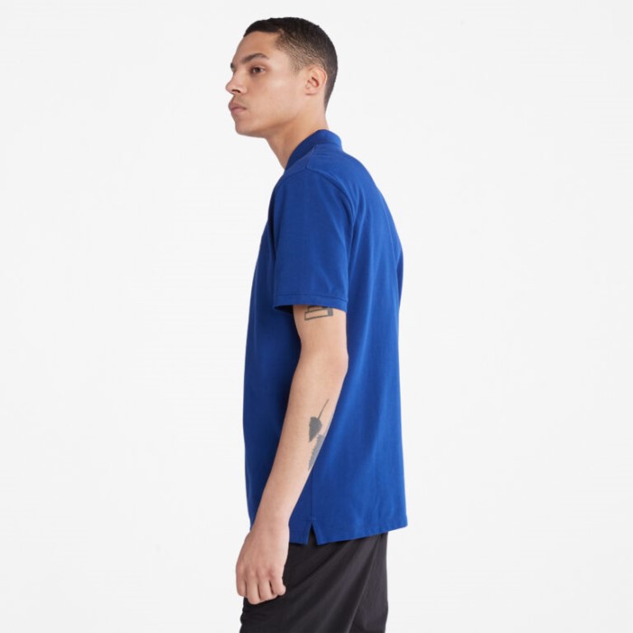 Mænd Millers River Pique Polo Shirt Bellwether Blue Timberland