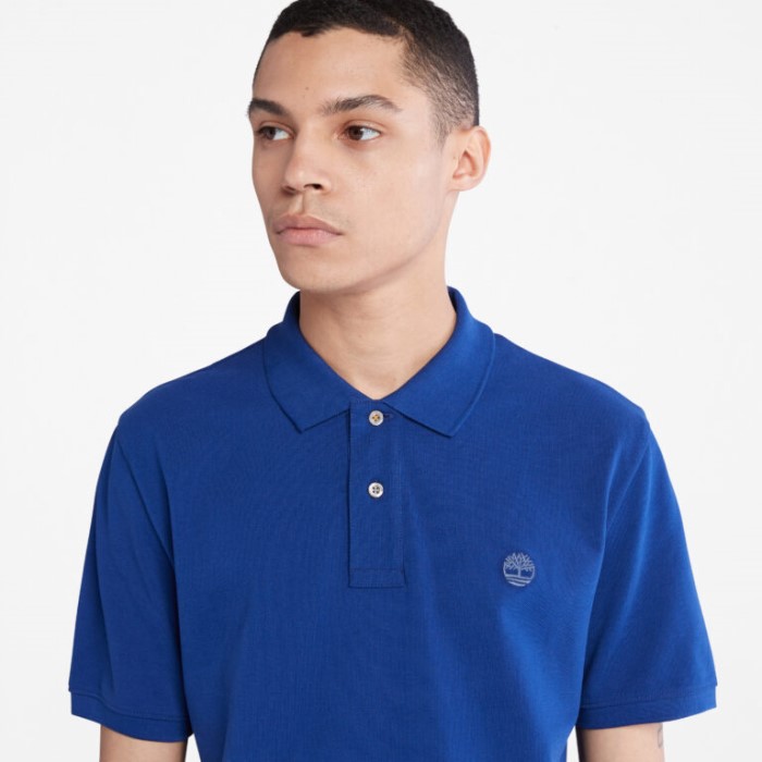 Mænd Millers River Pique Polo Shirt Bellwether Blue Timberland
