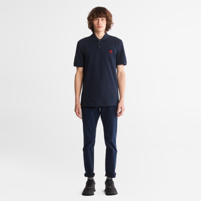 Mænd Millers River Pique Poloshirt Mørk Safir Timberland