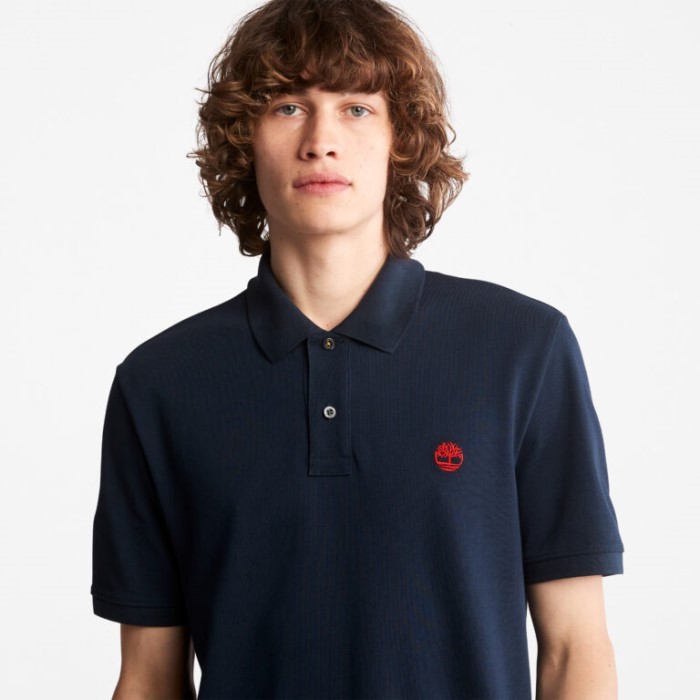 Mænd Millers River Pique Poloshirt Mørk Safir Timberland