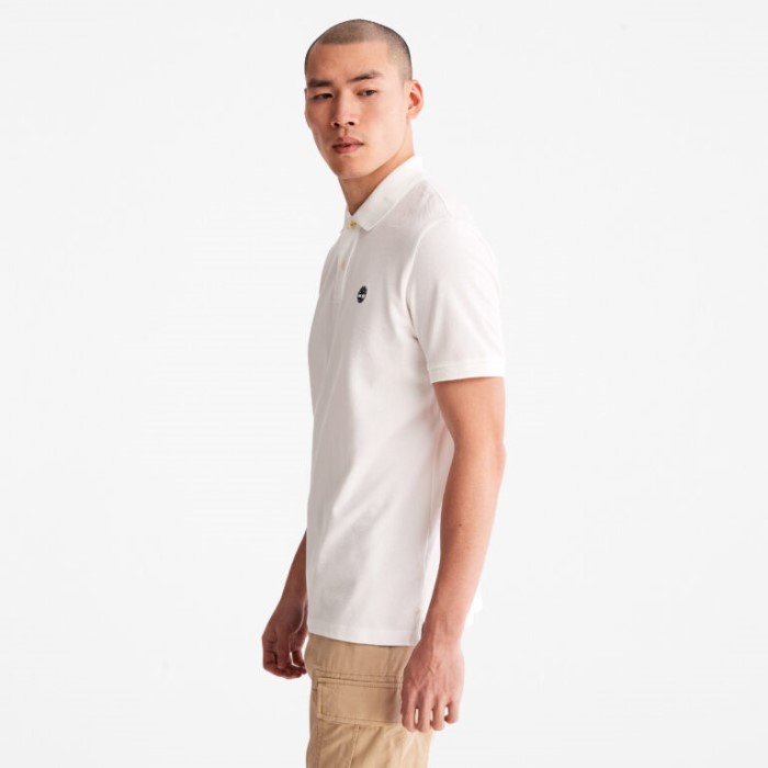Mænd Millers River Pique Poloshirt Hvid Timberland