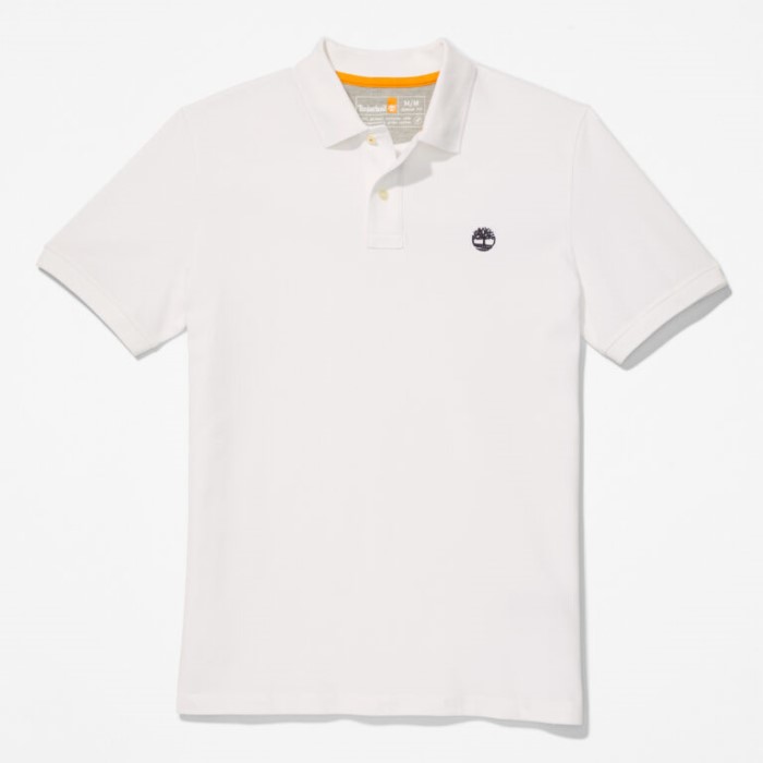 Mænd Millers River Pique Poloshirt Hvid Timberland