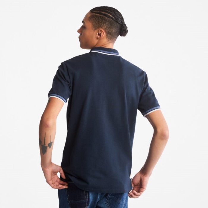 Mænd Millers River Tippet Pique Poloshirt Mørk Safir Timberland